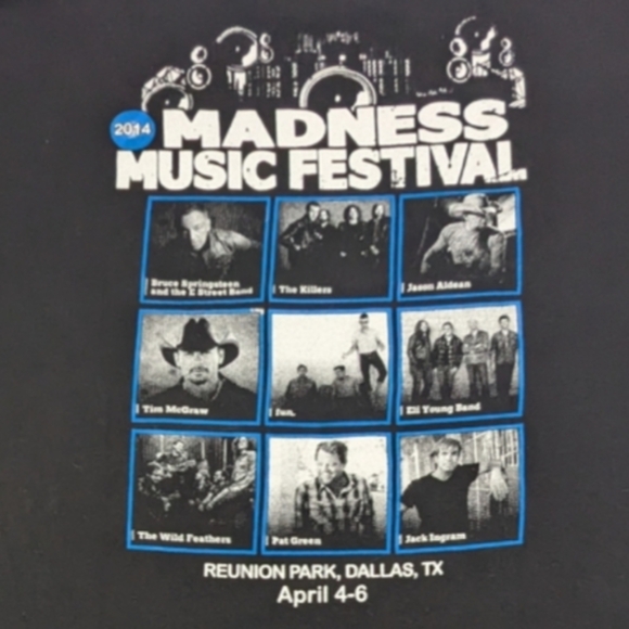 Madness Music Festival Dallas, TX April 4-6, 2016 Vintage Concert Tee XL - Picture 1 of 8